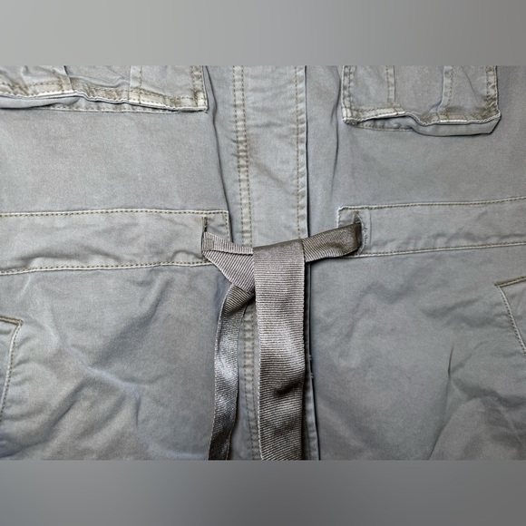 Gap Utility Jacket Khaki Women’s XL Black Lace Full Zip Draw String Belt EUC - Picture 5 of 11